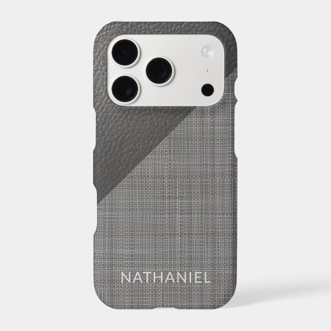 Custom Faux Light Medium Dark Gray Leather Look (Back)