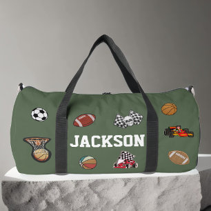 Custom Faux Patch Overnight Duffle Bag