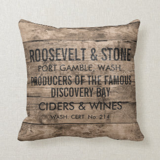Custom Faux Shipping Crate Throw Pillow