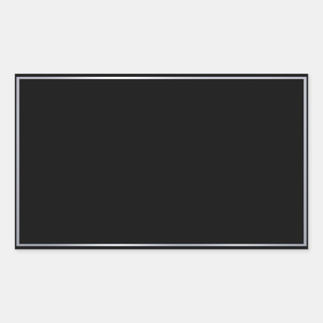Custom Faux Silver Black Elegant Blank Template Sticker (Front)