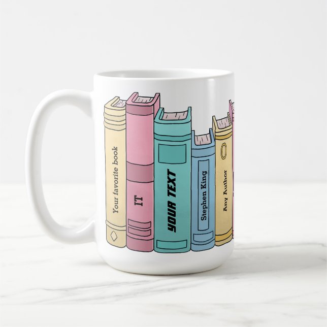 Custom Favourite Book or author name mug  (Left)