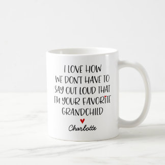 Custom Favourite Grandchild Coffee Mug