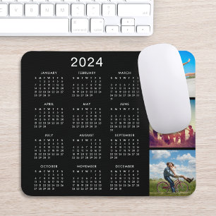 Custom Favourite Memory Photo Collage 2024 Calenda Mouse Pad