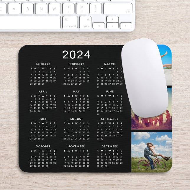 Custom Favourite Memory Photo Collage 2024 Calenda Mouse Pad (Creator Uploaded)