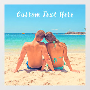 Custom Favourite Photo Window Cling with Text Name