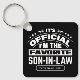 Custom Favourite Son In Law Official Funny Family Keychain