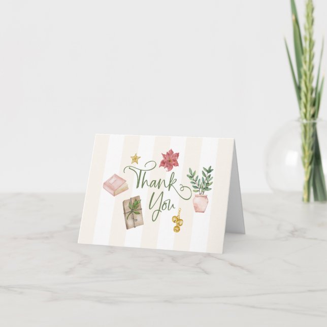 Custom Favourite Things Christmas Thank You Holiday Card (Front)