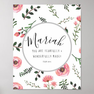 Custom Fearfully and Wonderfully Made Psalm Poster