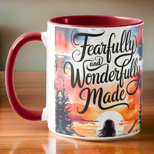 Custom Fearfully Wonderfully Made Christian Women  Mug