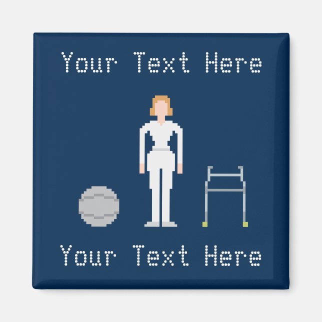 Custom Female Physical Therapy Magnet (Front)