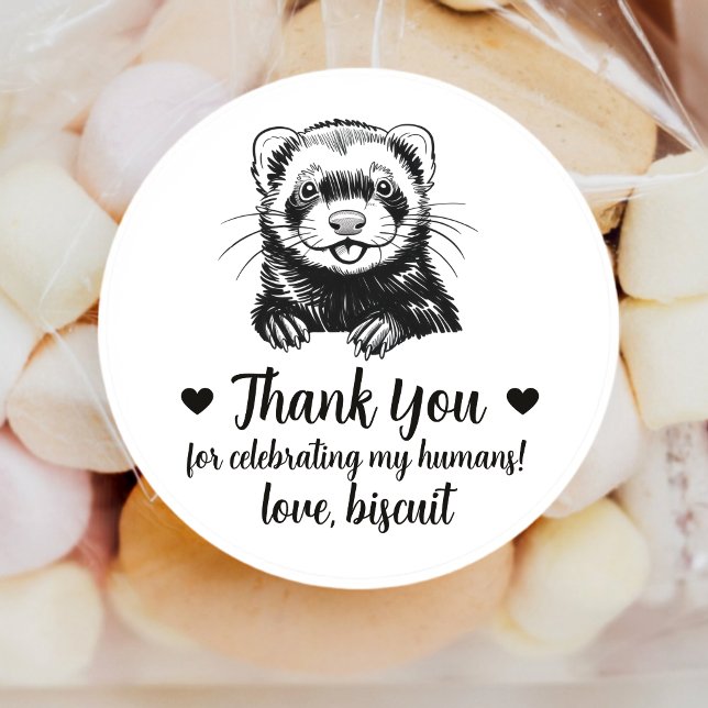 Custom Ferret Wedding Favour Stickers (Creator Uploaded)