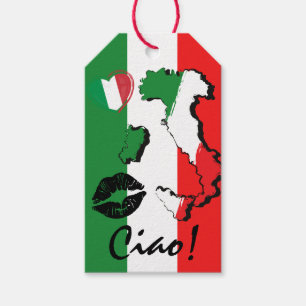 Custom Festive Italian Flag Gift Tag