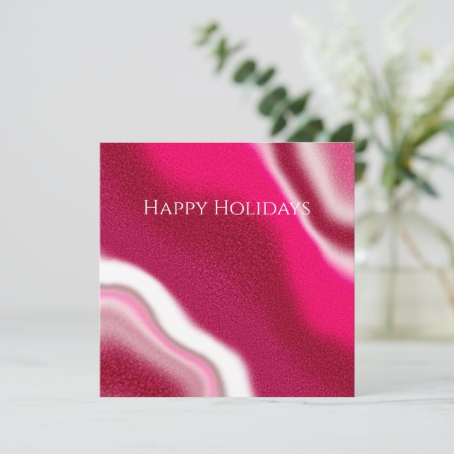 Custom Festive Modern Red Happy Holiday Business  (Standing Front)