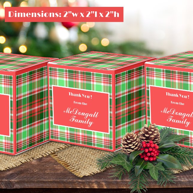 Custom Festive Red Green White Christmas Holiday  Favor Box (Creator Uploaded)