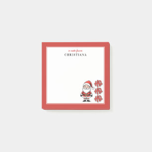 Custom Festive Santa Claus Ho Ho Ho Christmas Post-it Notes