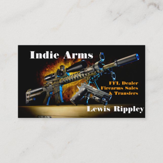 Custom FFL business card 2 (Front)