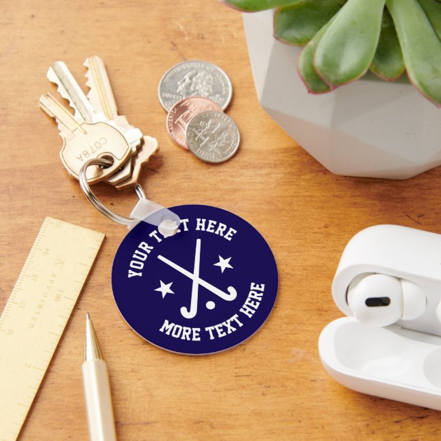 Custom field hockey sports keychain gift (Desk)