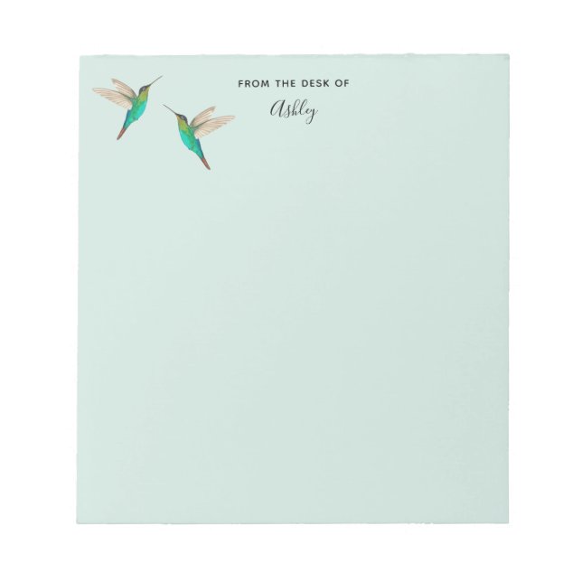 Custom Fiery-throated Hummingbirds Notepad (Front)