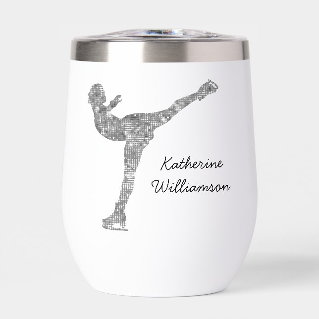 Custom Figure Skating Ice Skating Silver Shimmer (Front)
