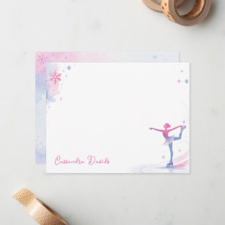 Custom Figure Skating Note Card