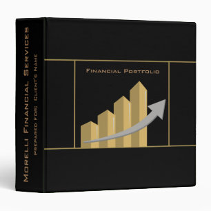 Custom Financial Portfolio Black Binder