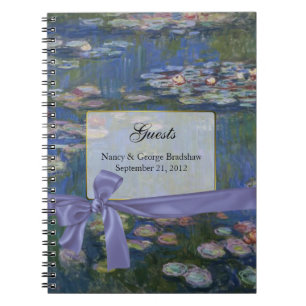 Custom Fine Art Wedding Guest Sign In Notebook