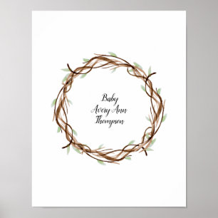 Custom Finger Print Wreath, Guest Book Alternative