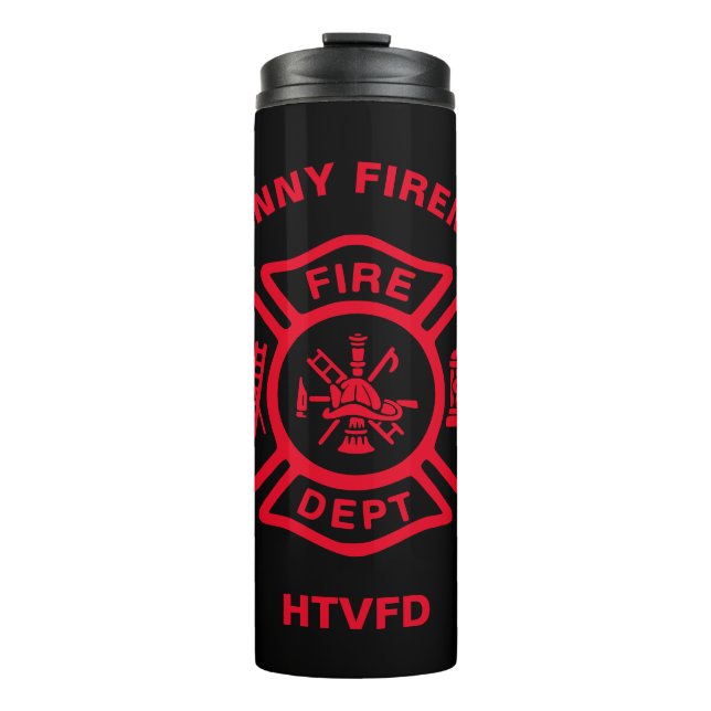 Custom Fire Department Firefighter Badge Thermal Tumbler (Front)