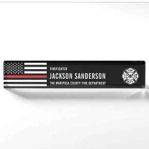 Custom Fire Department Firefighter Nameplate