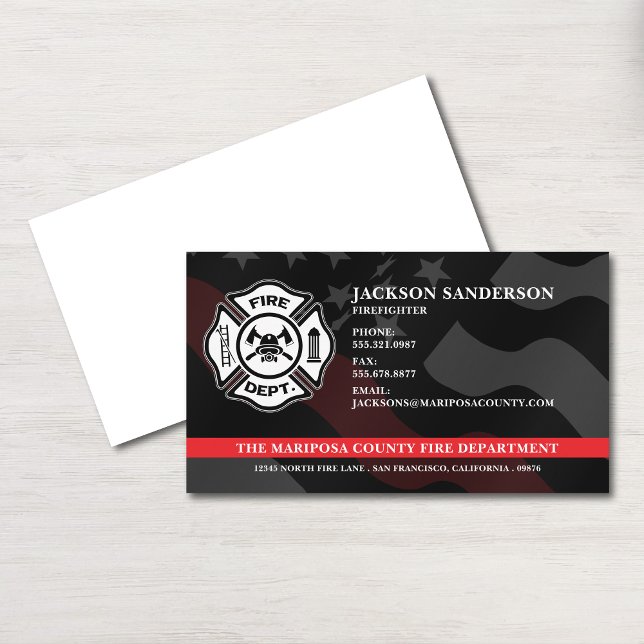 Custom Firefighter Fireman Fire Department Logo Business Card (Custom Firefighter Fireman Fire Department Logo Business Card)