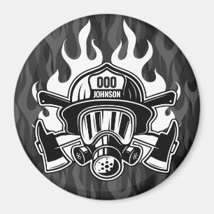 Custom Firefighter Rescue Fire Department Station Magnet