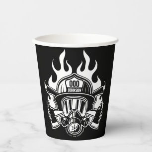 Custom Firefighter Rescue Fire Department Station Paper Cups