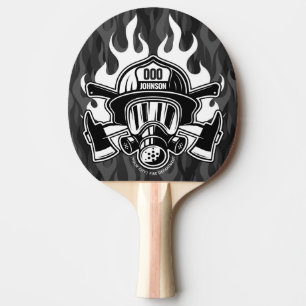 Custom Firefighter Rescue Fire Department Station Ping Pong Paddle
