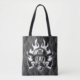 Custom Firefighter Rescue Fire Department Station Tote Bag