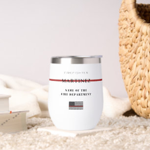 Custom Firefighter Thin Red Line Fire Department