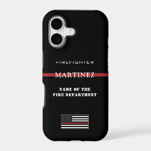 Custom Firefighter Thin Red Line Fire Department