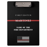 Custom Firefighter Thin Red Line Fire Department