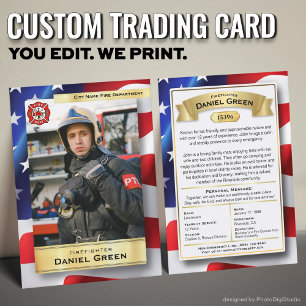 Custom Firefighter Trading Cards All Department