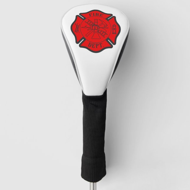Custom Fireman Fire Department Golf Club Cover (Front)