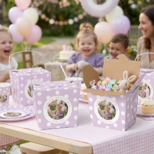 Custom First Birthday Photo Favor Box