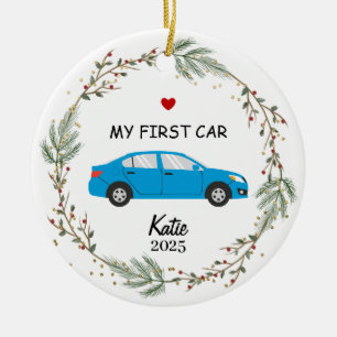 custom First Car Photo Ornament, My New Car  Ceramic Ornament