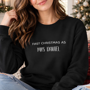 Custom First Christmas as Mrs Daniel T-Shirt