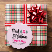 Custom FIRST CHRISTMAS Breast Cancer Free 