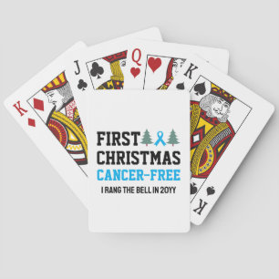 Custom FIRST CHRISTMAS Prostate Cancer-Free  Playing Cards