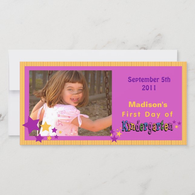 Custom First Day of Kindergarten Personalized (Front)