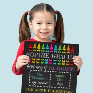 Custom First Day of School, Back to School Sign