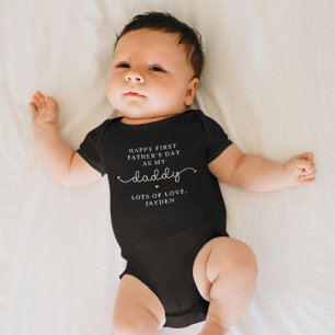 Custom First Father's Day New Daddy Gifts Baby Bodysuit