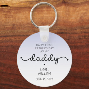 Custom First Father's Day New Daddy Keepsake Gift Keychain