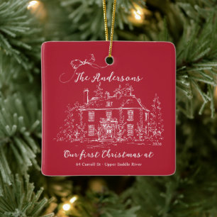 Custom First Home Christmas Ornament