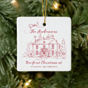 Custom First Home Christmas Ornament
